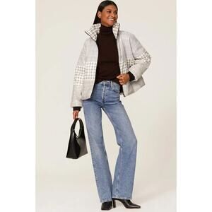 Samantha Sipos Plaid Leather Puffer